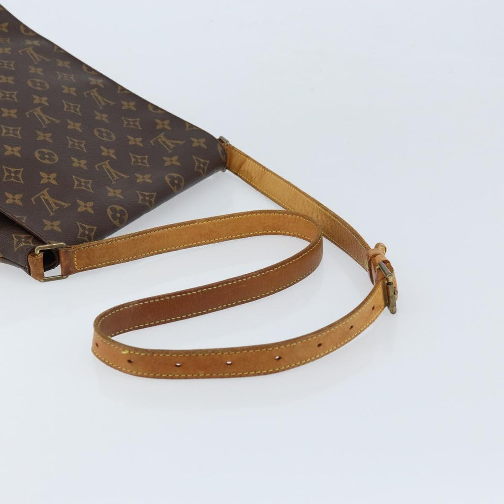 Louis Vuitton Musette Handbag Monogram Canvas Brown Canvas Shoulder Bag