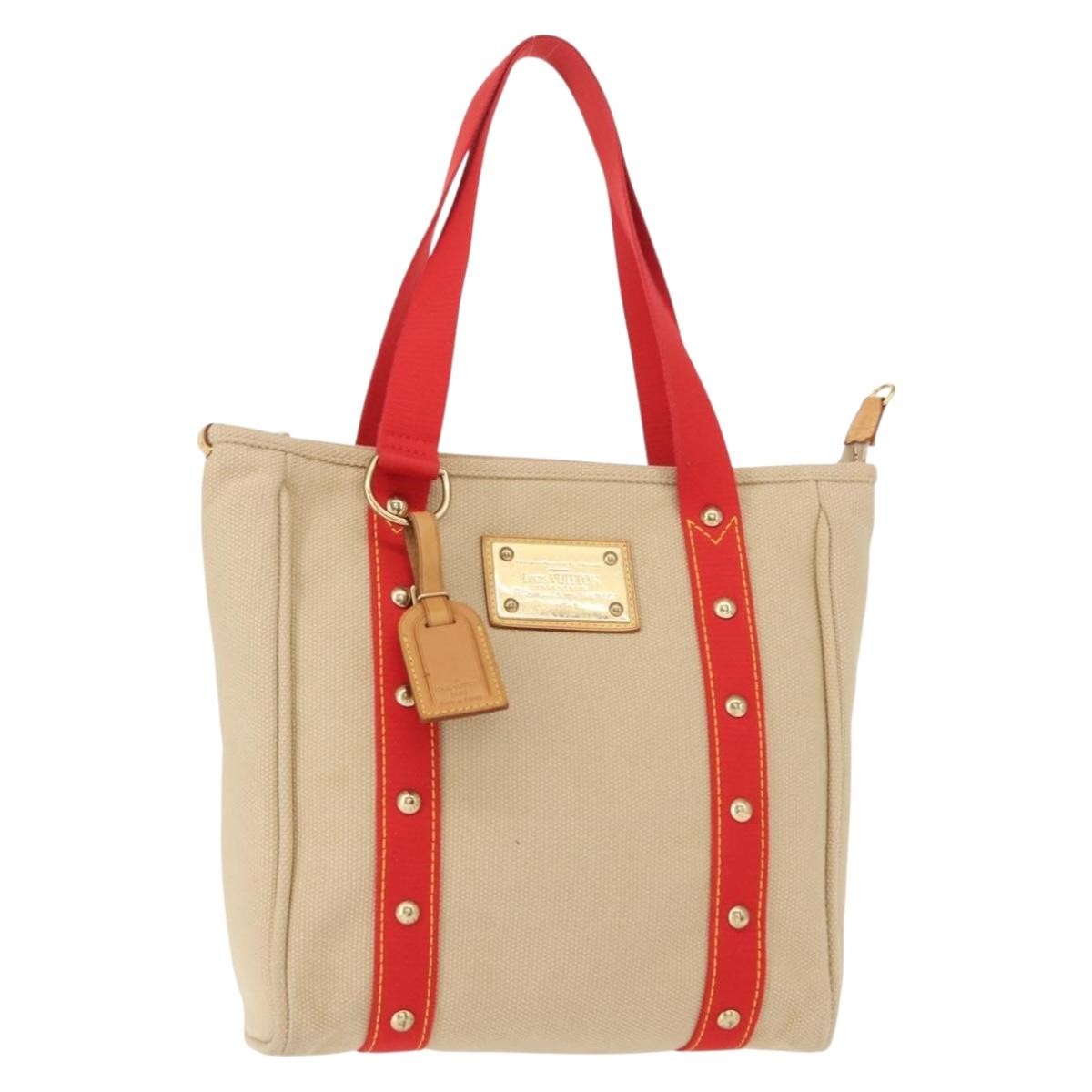 Louis Vuitton Antigua Tote Canvas Beige Canvas Tote Bag