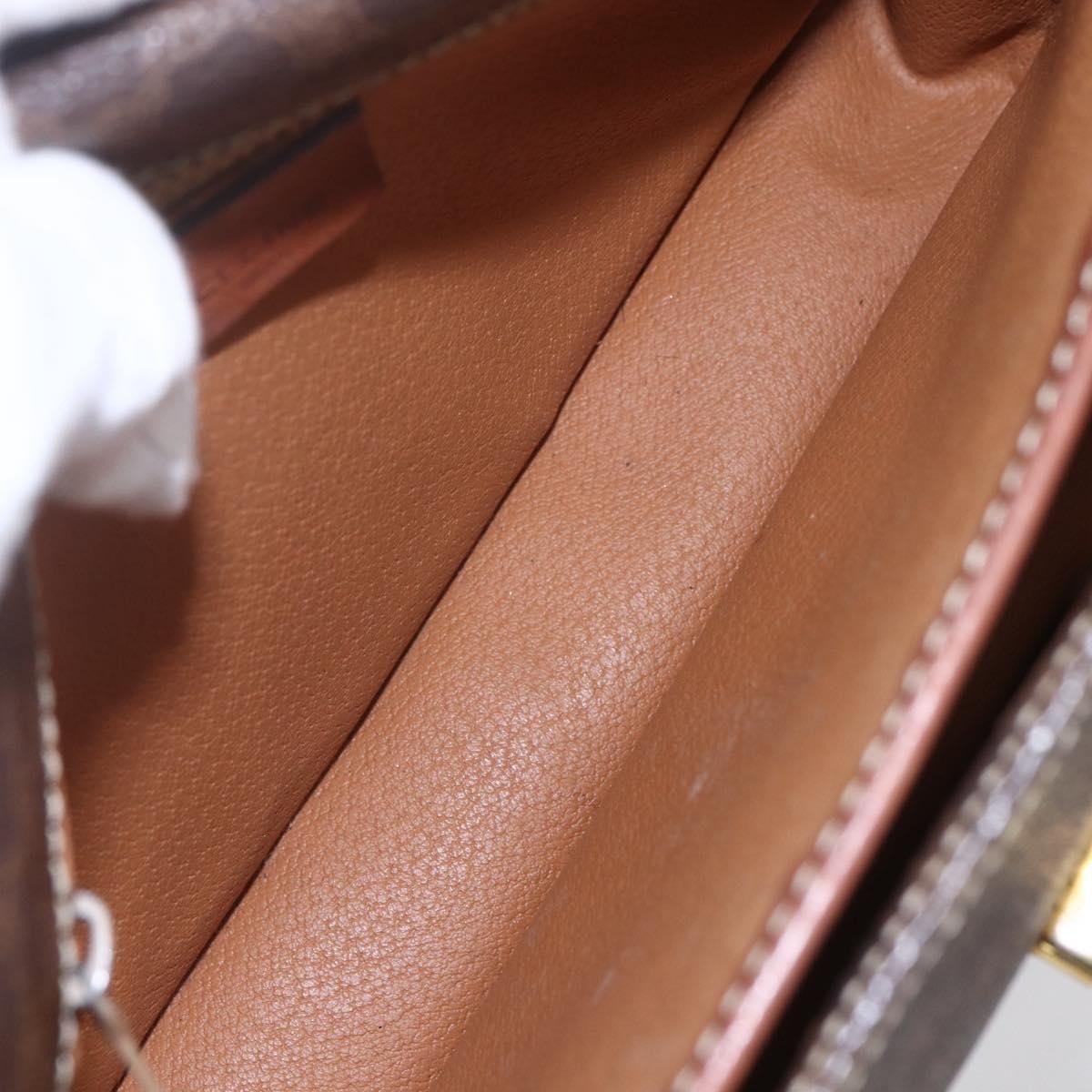 Celine Flap Shoulder Bag Canvas Brown Canvas Shoulder Bag Bag