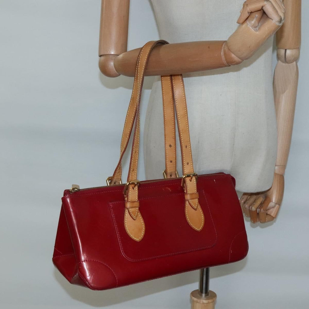 Louis Vuitton Rosewood Avenue Handbag Monogram Vernis Red Patent_Leather Handbag