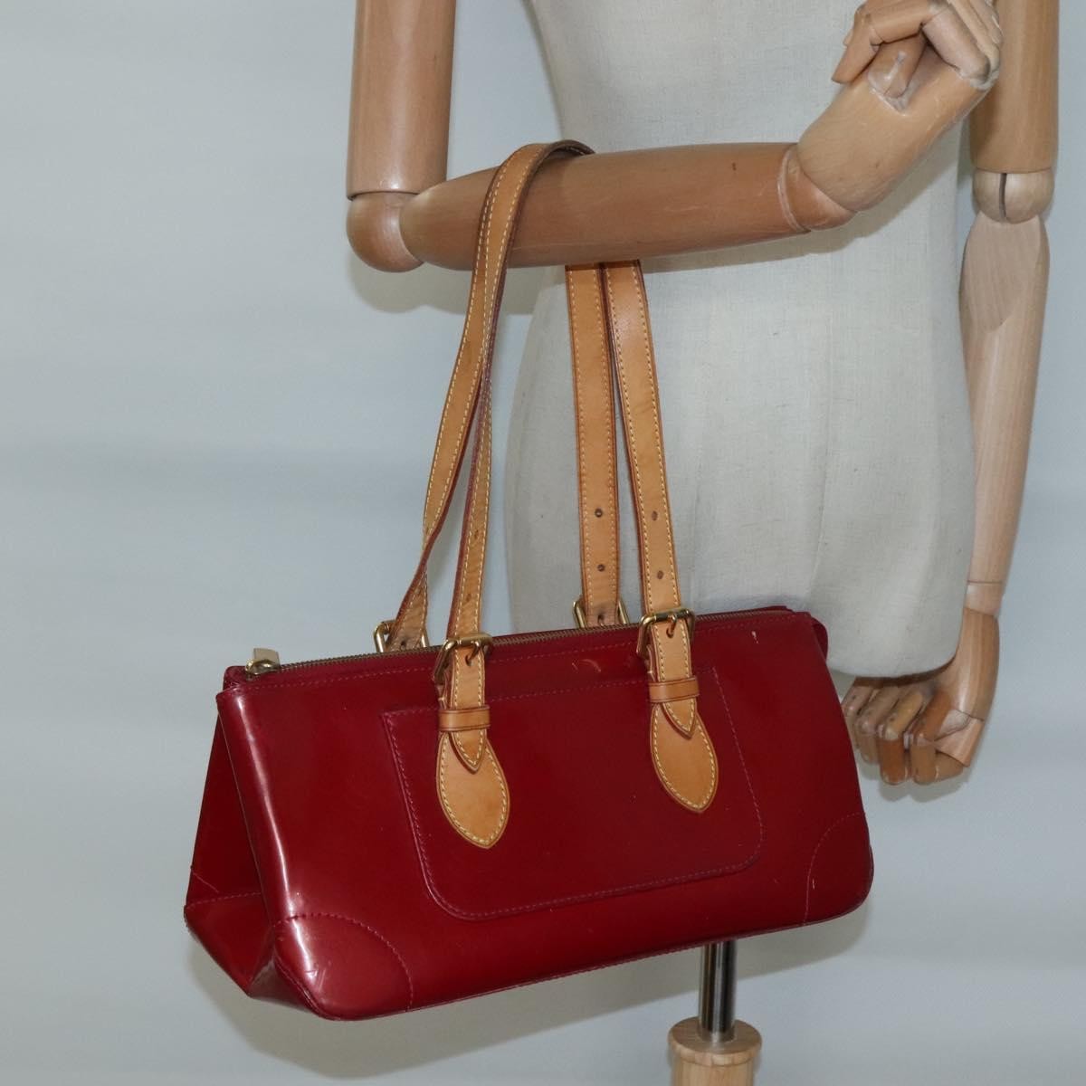 Louis Vuitton Rosewood Avenue Handbag Monogram Vernis Red Patent_Leather Handbag