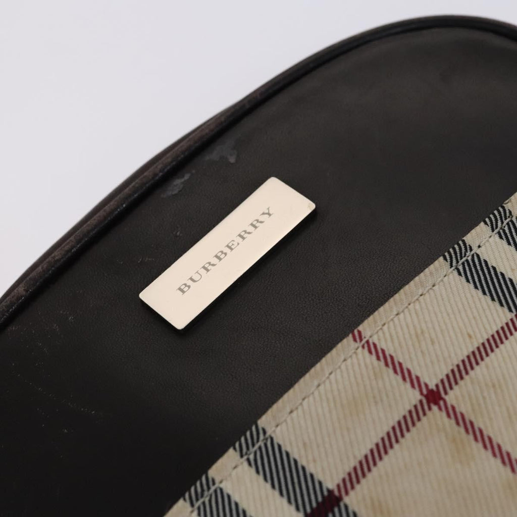Burberry Nova Check Shoulder Bag Canvas And Leather Beige Canvas Shoulder Bag