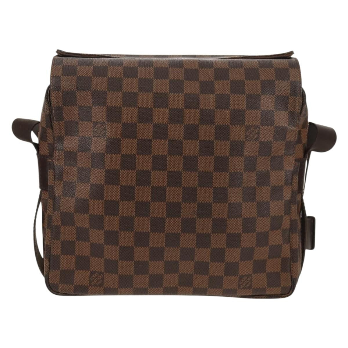Louis Vuitton Naviglio Handbag Damier Brown Canvas Shoulder Bag