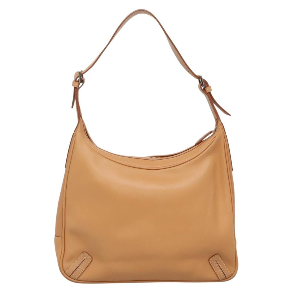 Burberry Shoulder Bag Leather Beige Leather Shoulder Bag
