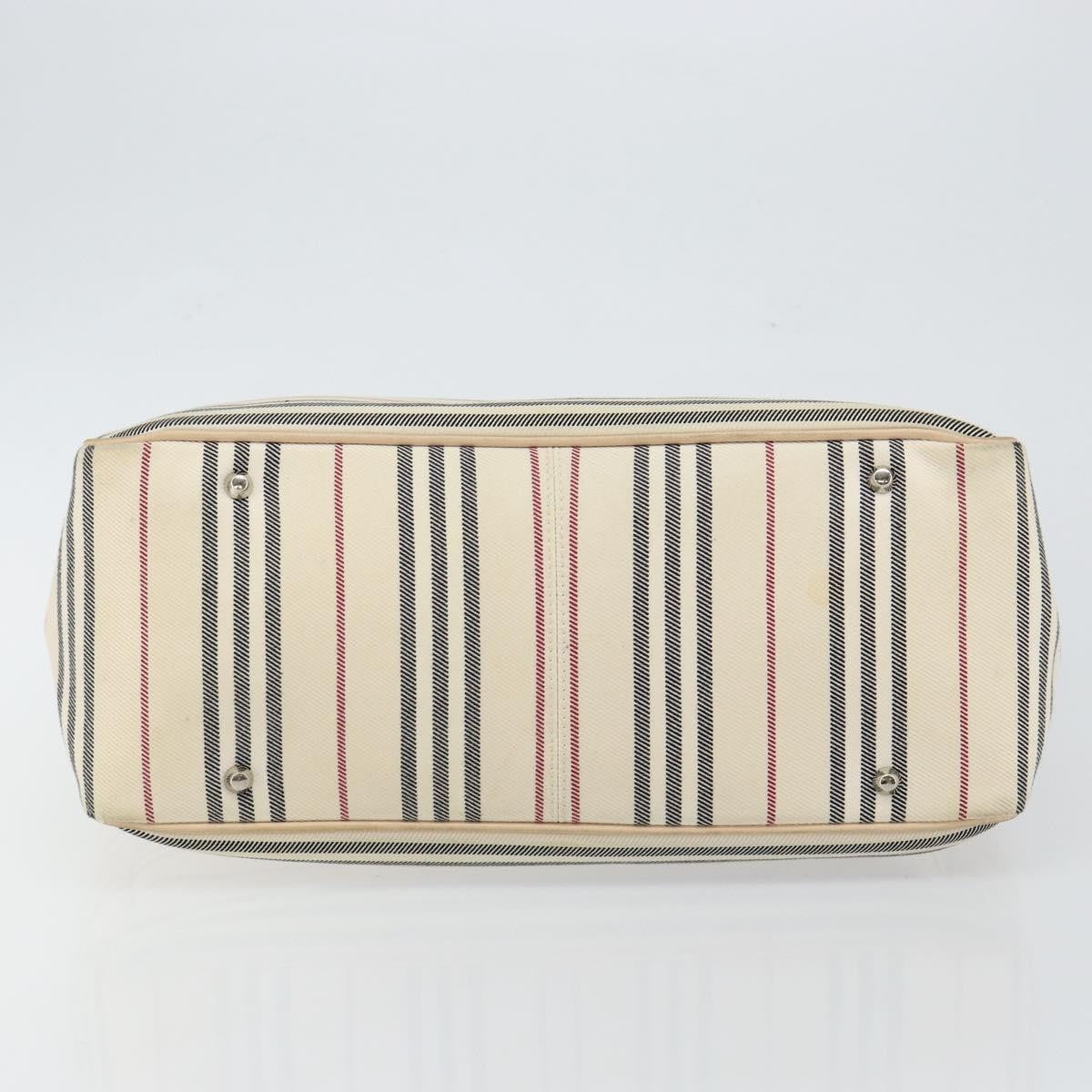 Burberry Nova Check Tote Canvas And Leather Beige Canvas Tote Bag