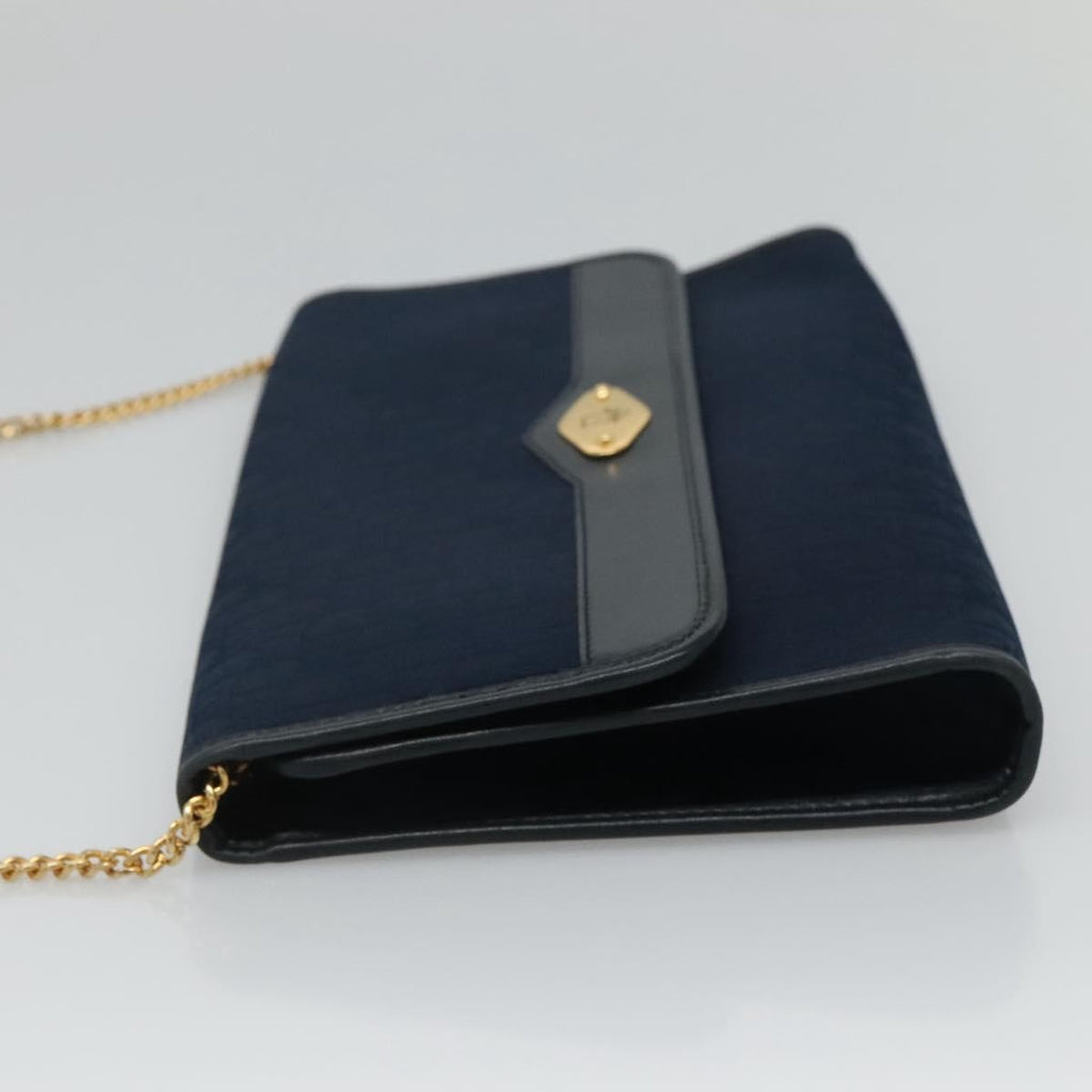 Christian Dior Vintage Trotter Shoulder Bag Canvas Navy Canvas Shoulder Bag Bag (Pre-Owned)