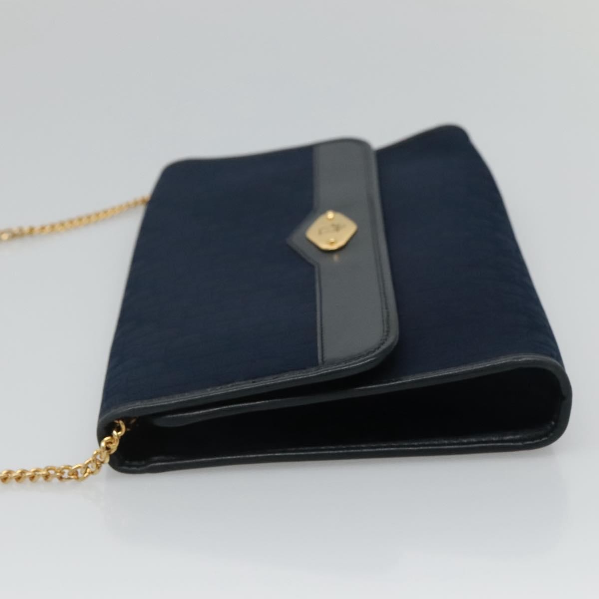 Christian Dior Vintage Trotter Shoulder Bag Canvas Navy Canvas Shoulder Bag Bag (Pre-Owned)