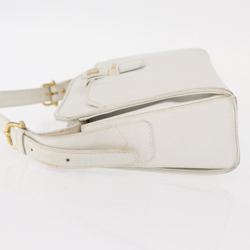Celine Vintage Shoulder Bag Leather White Leather Shoulder Bag Bag