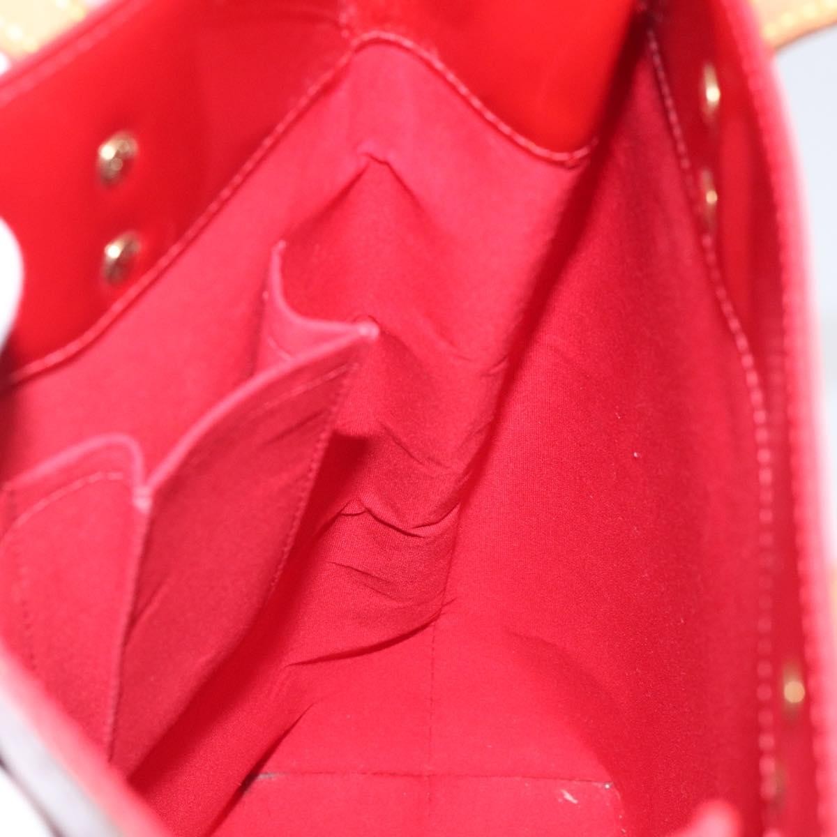 Louis Vuitton Reade Handbag Monogram Vernis Red Patent_Leather Handbag
