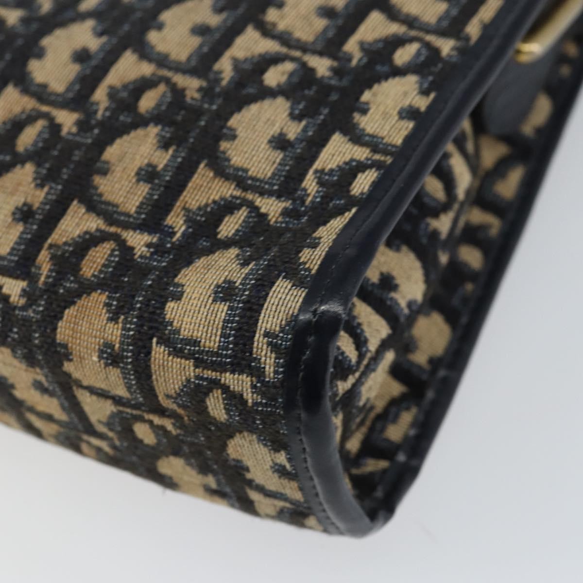 Christian Dior Vintage Trotter Shoulder Bag Canvas Navy Canvas Shoulder Bag Bag (Pre-Owned)