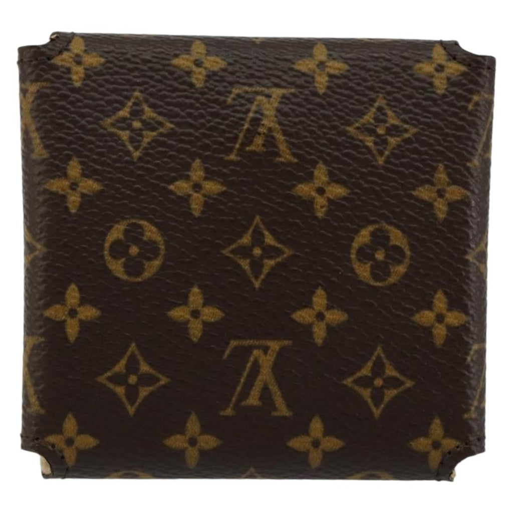 Louis Vuitton Case Jewelry Box Canvas Brown Canvas Wallets Accessory