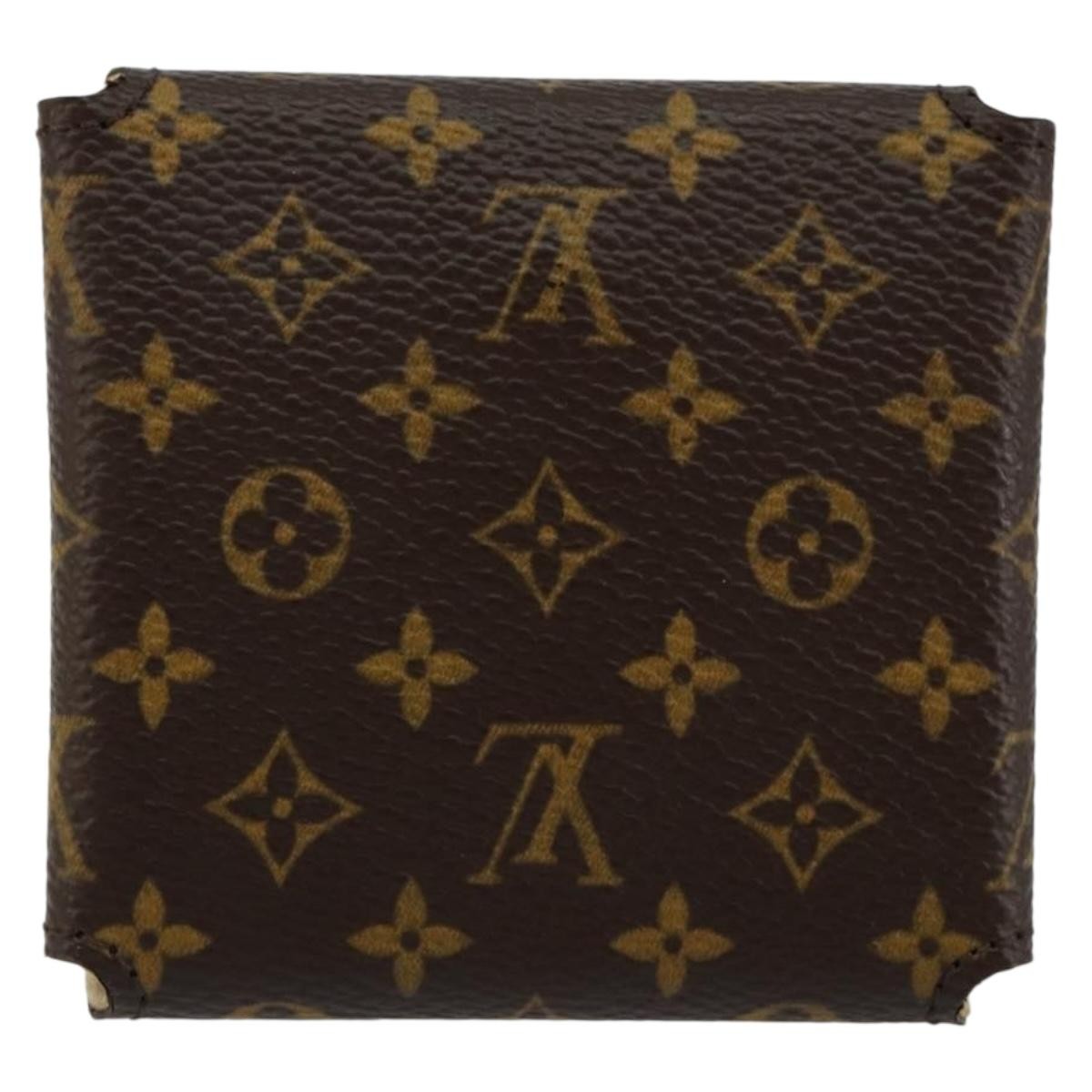 Louis Vuitton Case Jewelry Box Canvas Brown Canvas Wallets Accessory