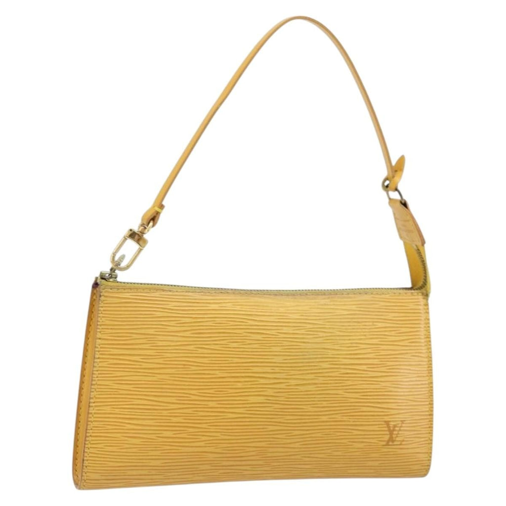 Louis Vuitton Pochette Accessoires Epi Leather Yellow Leather Clutche & Pouche Bag