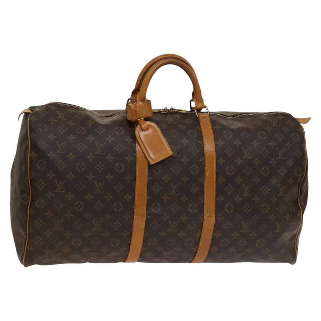 Louis Vuitton Keepall Bag Monogram Canvas Brown Canvas Travel Bag