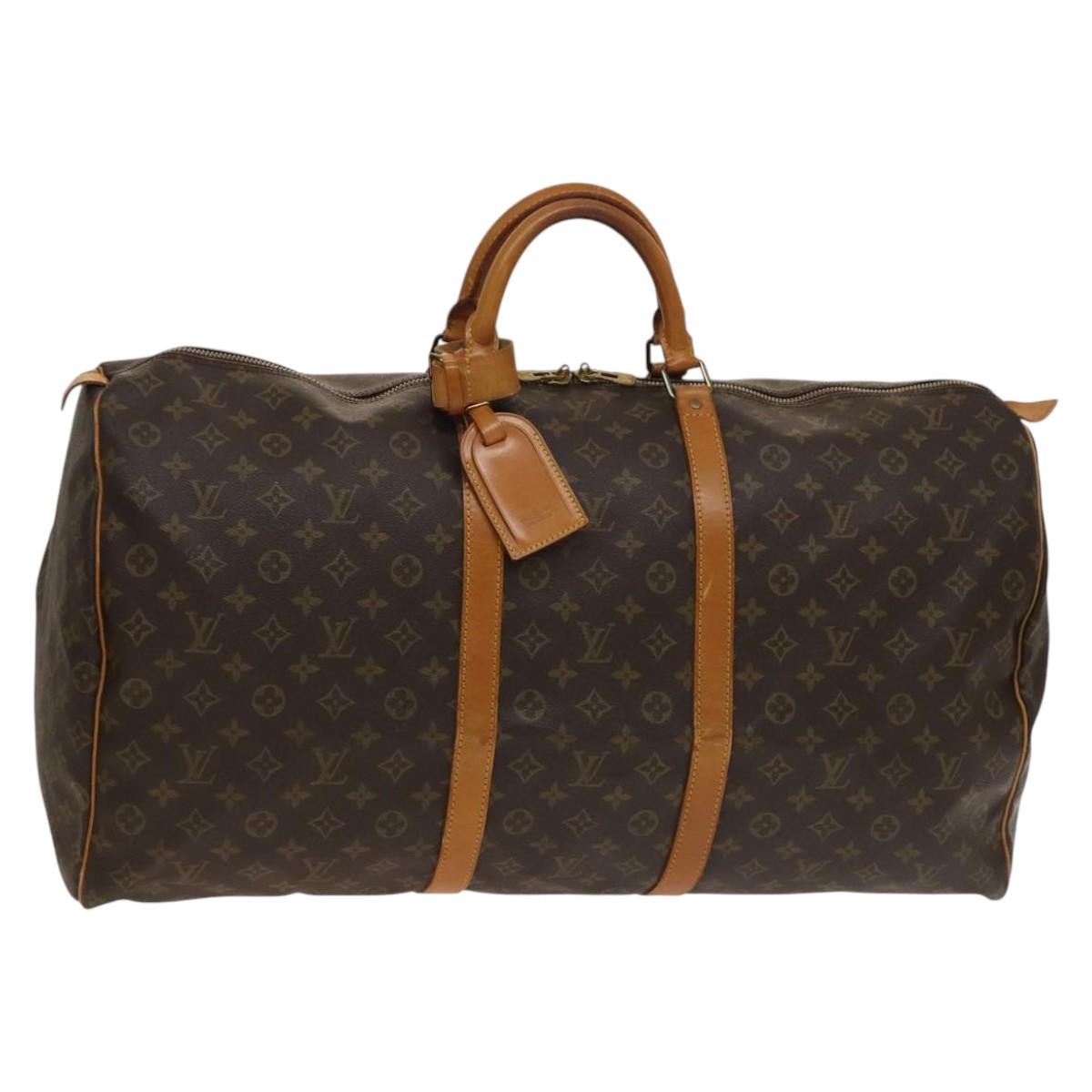 Louis Vuitton Keepall Bag Monogram Canvas Brown Canvas Travel Bag