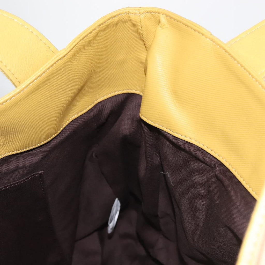 Burberry Blue Label Tote Bag Leather Yellow Leather Tote Bag