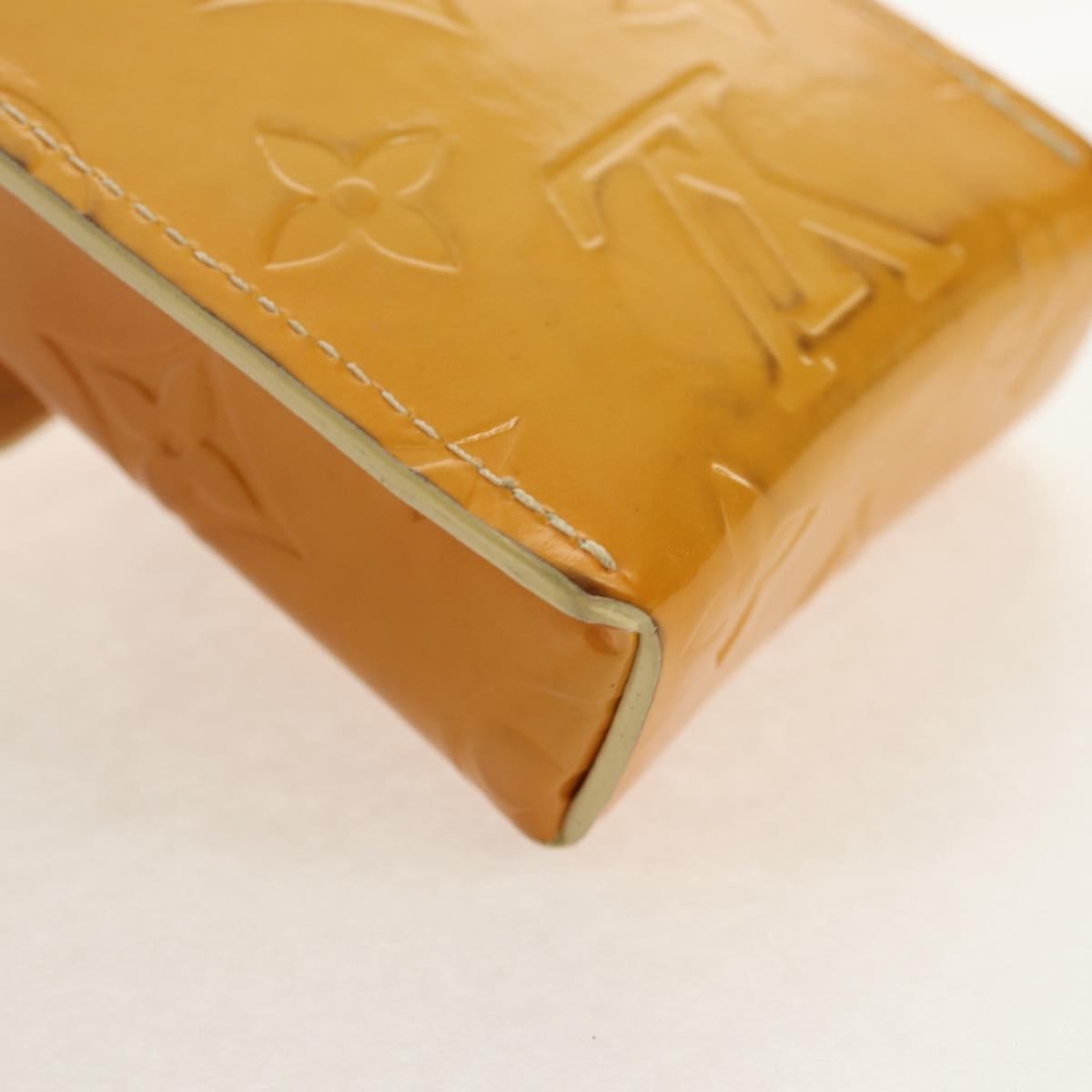 Louis Vuitton Walker Cigarette Case Holder Monogram Vernis Yellow Patent_Leather Clutche & Pouche Bag