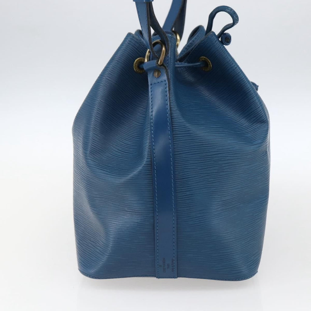 Louis Vuitton Petit Noe Handbag Epi Leather Blue Leather Shoulder Bag