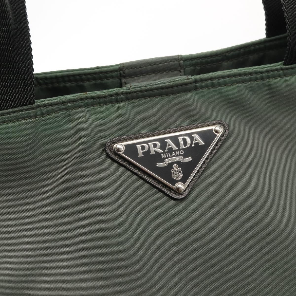 Prada Vela Convertible Tote Tessuto Khaki Nylon Tote Bag Bag