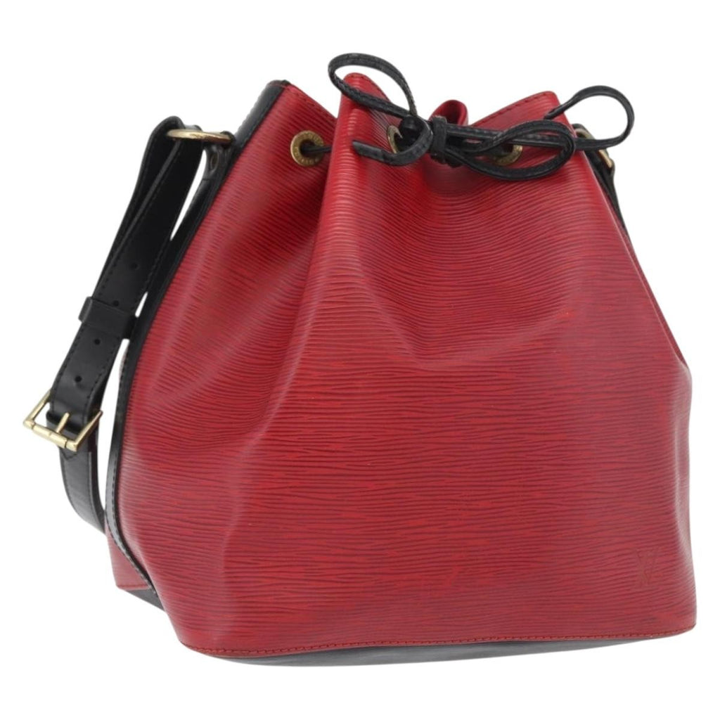 Louis Vuitton Petit Noe Handbag Epi Leather Red Leather Shoulder Bag