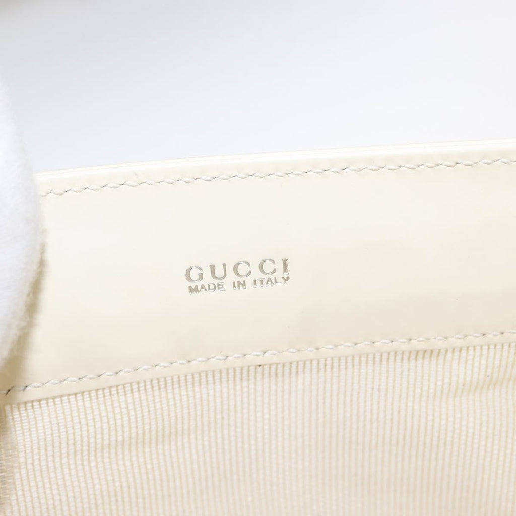 Gucci Vintage Tote Vinyl Beige Plastic Tote Bag Bag (Pre-Owned)