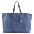 Bottega Veneta Intrecciolusion Tote Printed Nylon Navy Nylon Tote Bag Bag