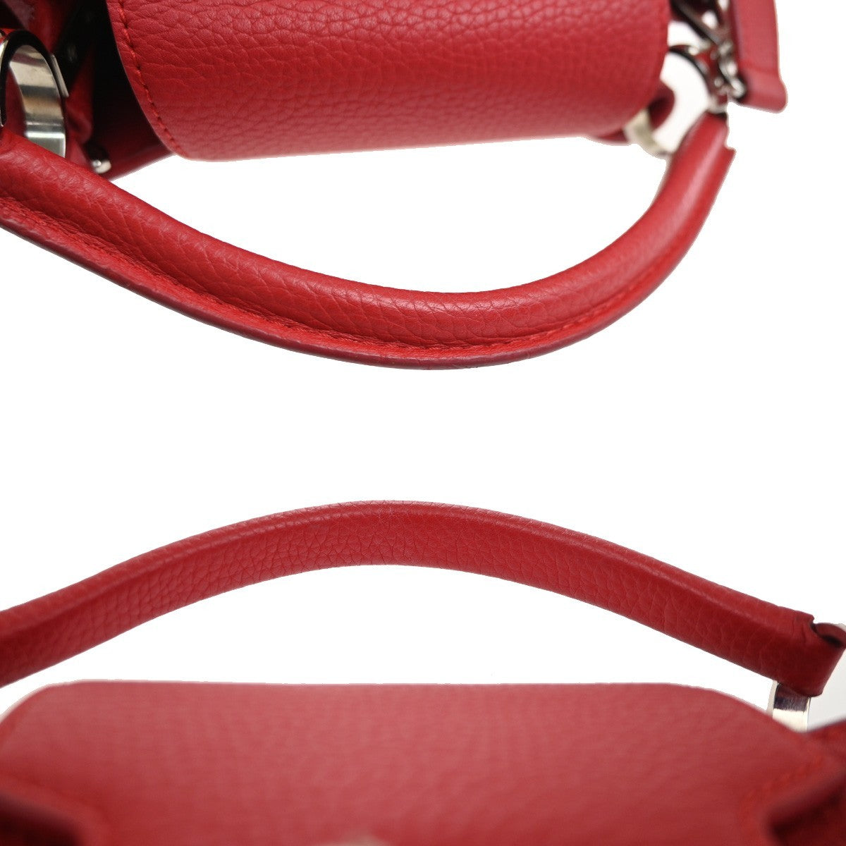 Louis Vuitton Capucines Bag Leather Red Leather Handbag