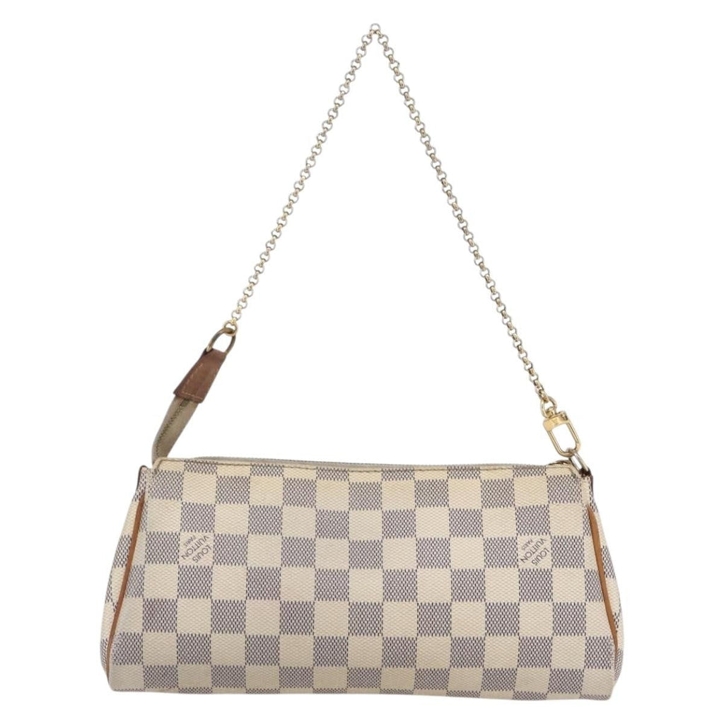 Louis Vuitton Eva Handbag Damier Beige Canvas Bag