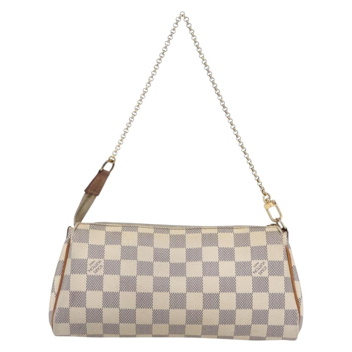 Louis Vuitton Eva Handbag Damier Beige Canvas Bag