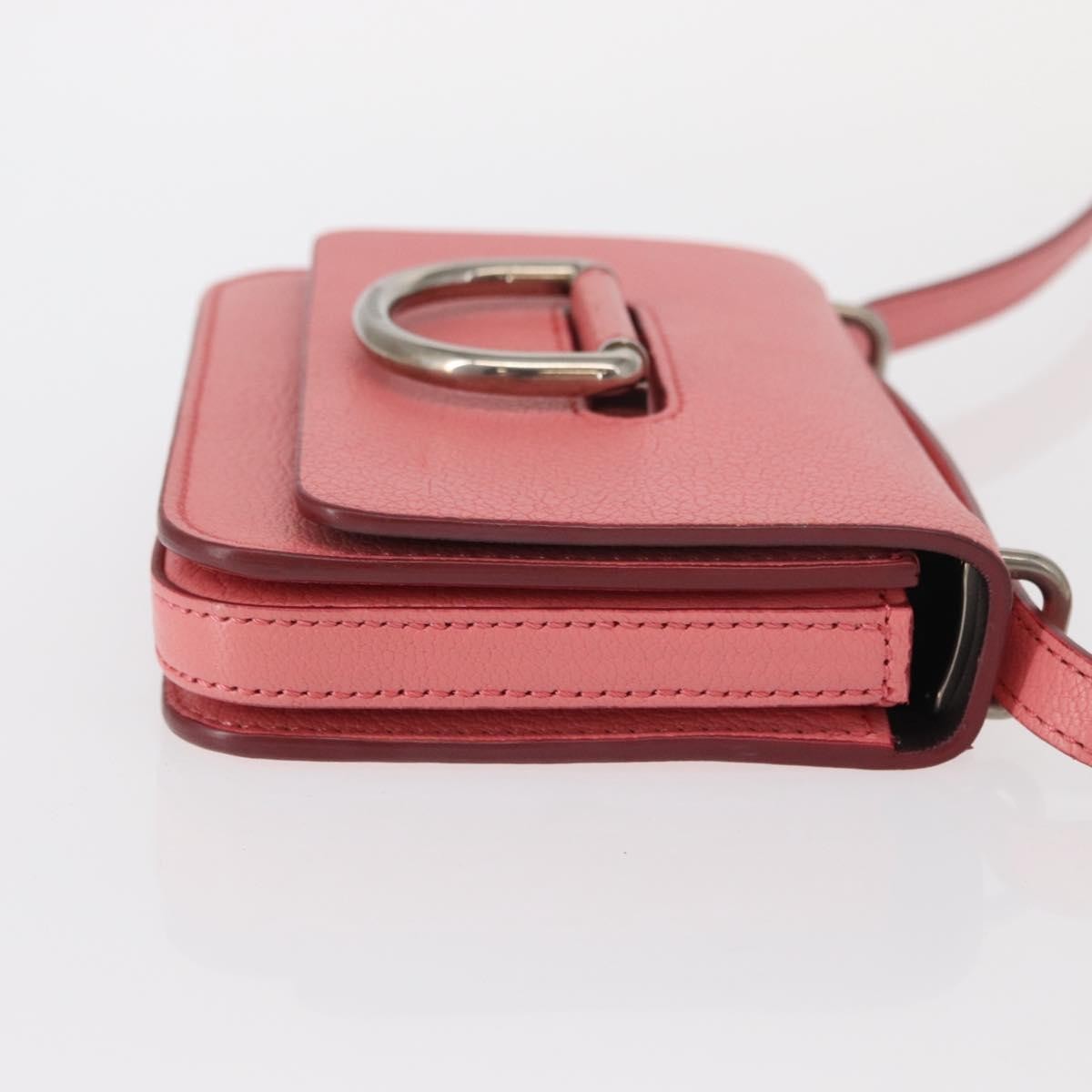 Burberry D-Ring Shoulder Bag Leather Pink Leather Shoulder Bag