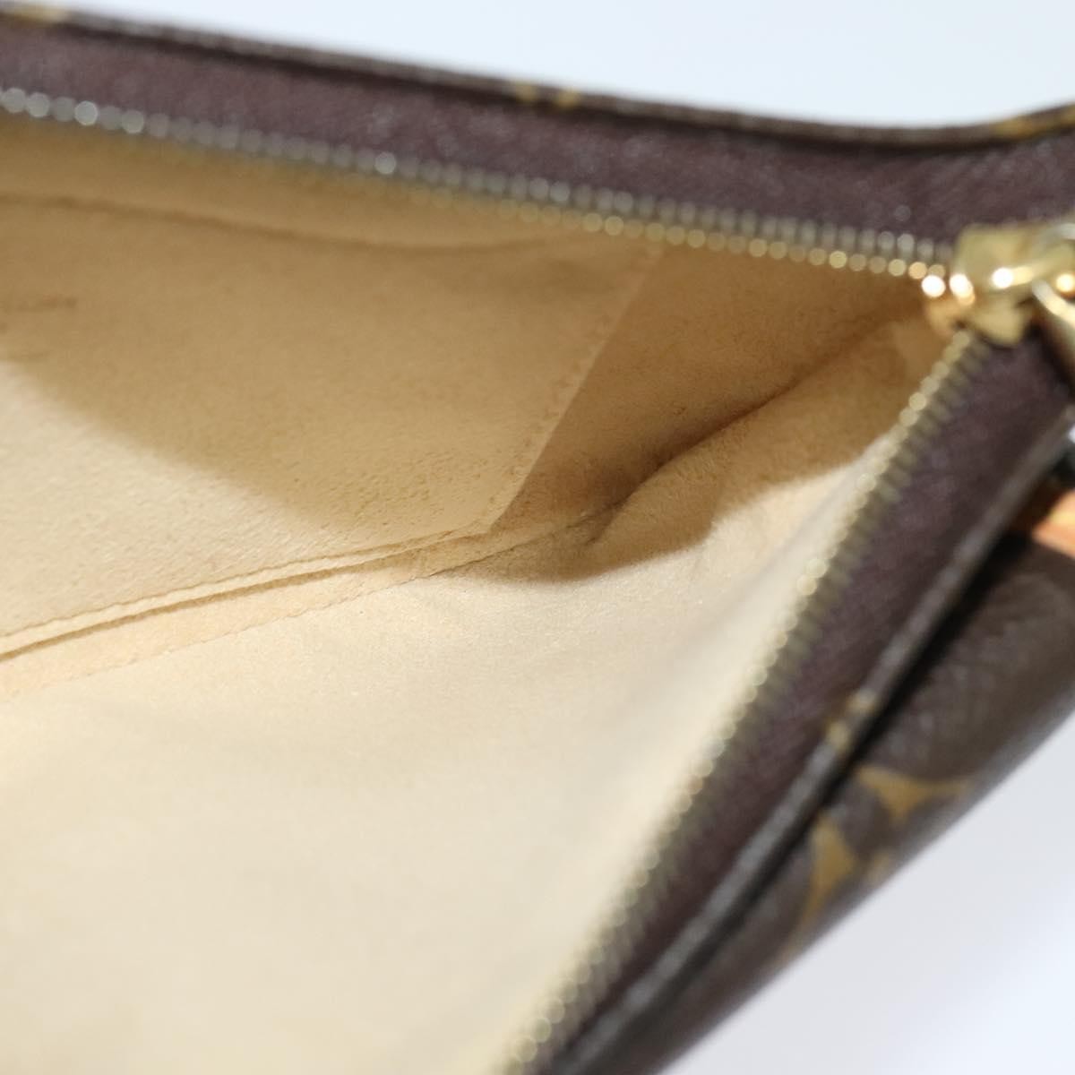 Louis Vuitton Tikal Wristlet Pochette Monogram Canvas Brown Canvas Bag