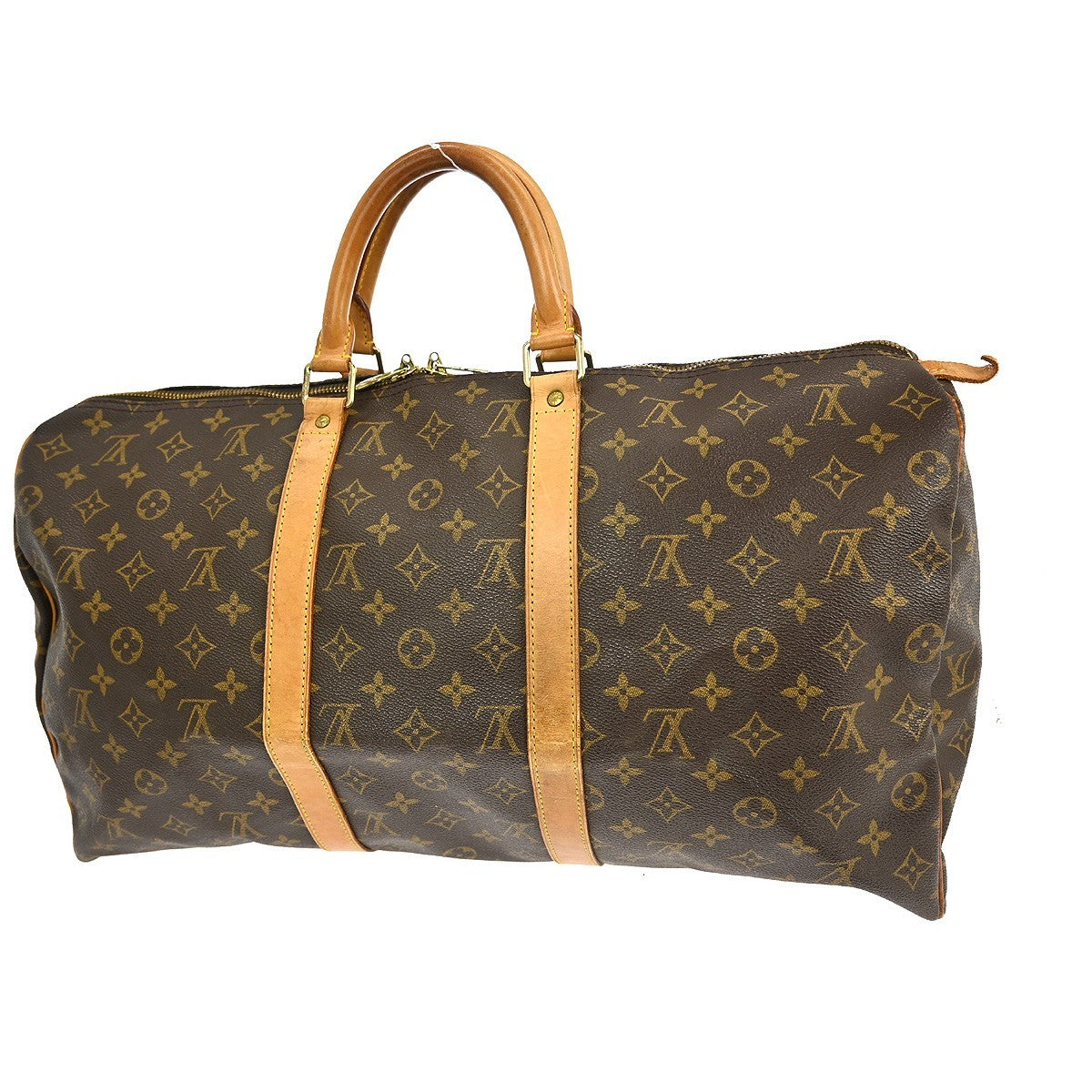 Louis Vuitton Keepall Bag Monogram Canvas Brown Canvas Travel Bag