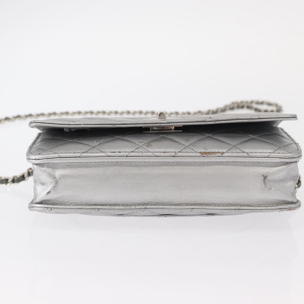 Chanel Reissue 2.55 Wallet On Chain Quilted Lambskin Silver Leather Shoulder Bag Bag