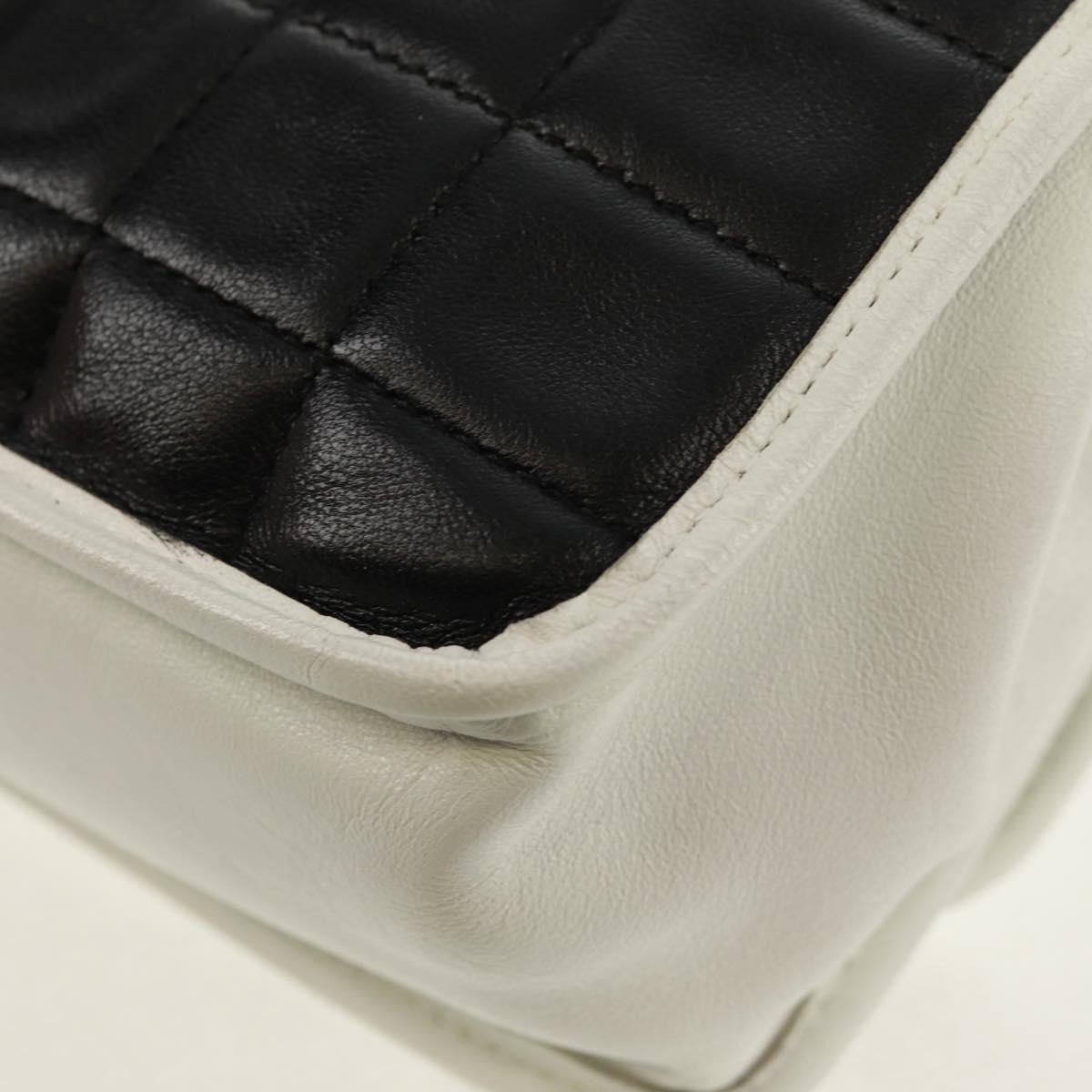 Chanel Chocolate Bar Mademoiselle Shoulder Bag Quilted Lambskin Black Leather Shoulder Bag Bag