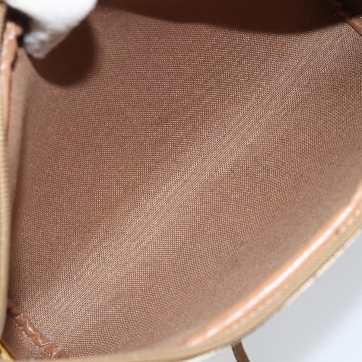 Christian Dior Vintage Honeycomb Shoulder Bag Canvas And Leather Beige Canvas Shoulder Bag Bag (Pre-Owned)