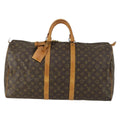 Louis Vuitton Keepall Bag Monogram Canvas Brown Canvas Travel Bag