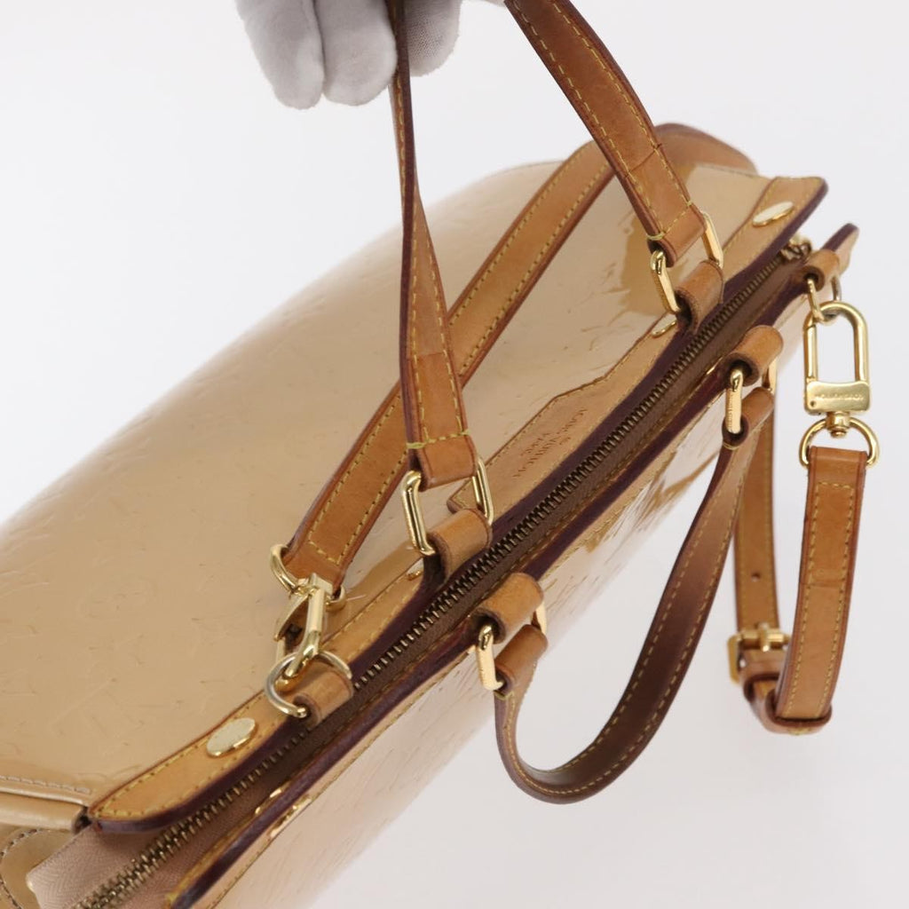 Louis Vuitton Blair Monogram Vernis Beige Patent_Leather Handbag