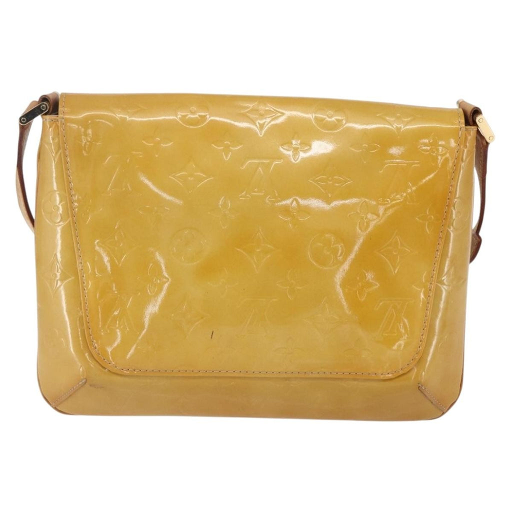 Louis Vuitton Thompson Street Handbag Monogram Vernis Beige Patent_Leather Shoulder Bag