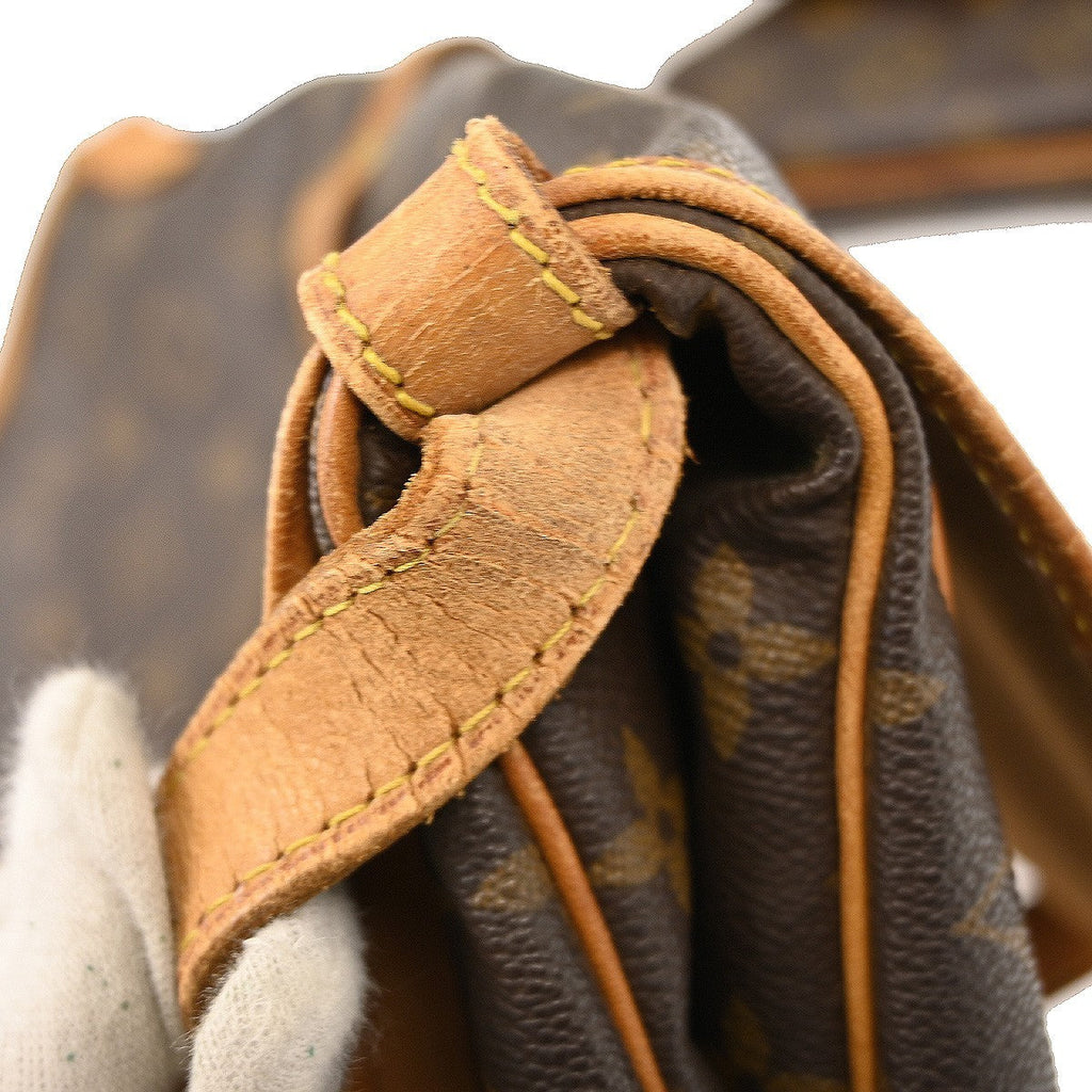 Louis Vuitton Saumur Handbag Monogram Canvas Brown Canvas Shoulder Bag