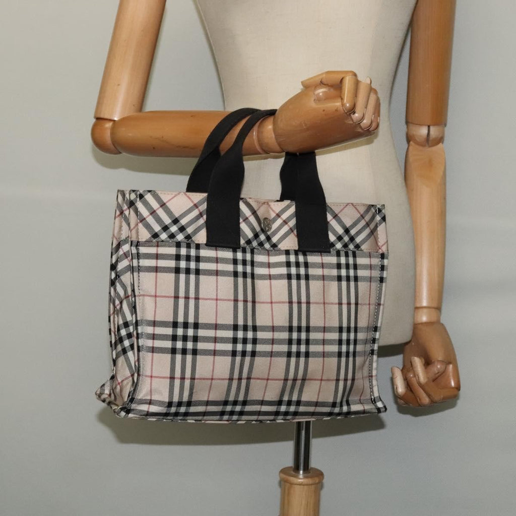 Burberry Nova Check Blue Label Nylon Beige Nylon Tote Bag