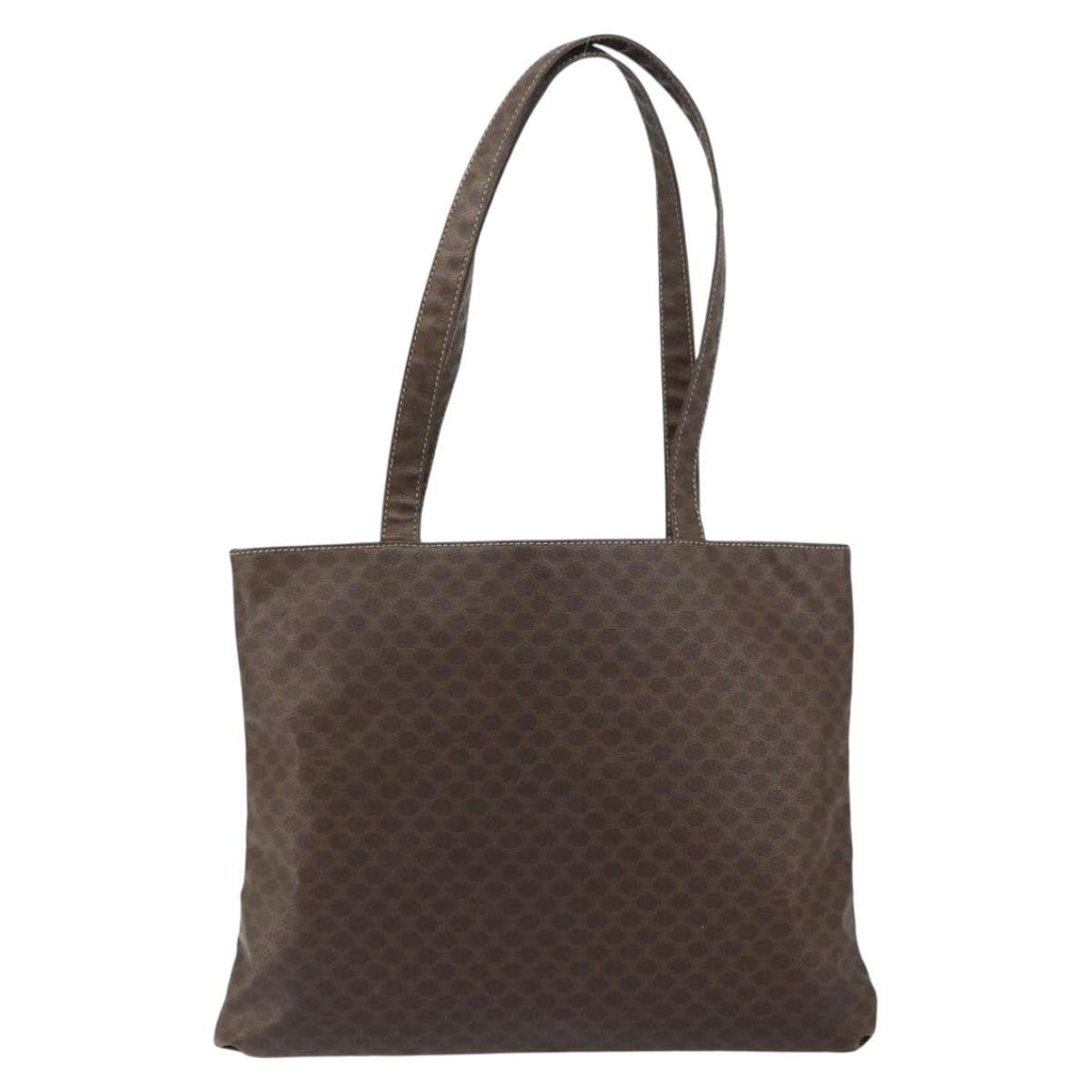 Celine Vintage Macadam Tote Bag Canvas Brown Canvas Tote Bag Bag