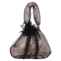 Chanel Drawstring Bucket Bag Chevron Patchwork Canvas Pink Nylon Bag