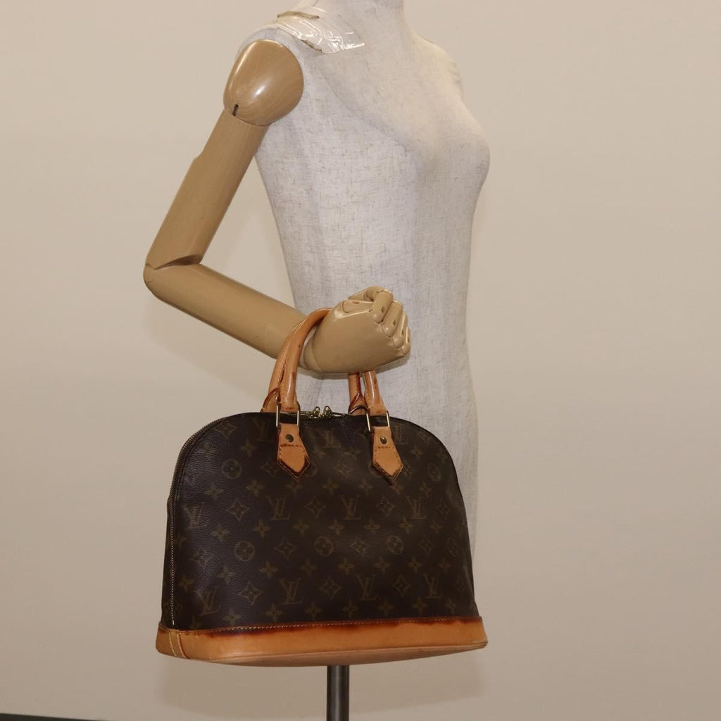 Louis Vuitton Alma Handbag Monogram Canvas Brown Canvas Handbag