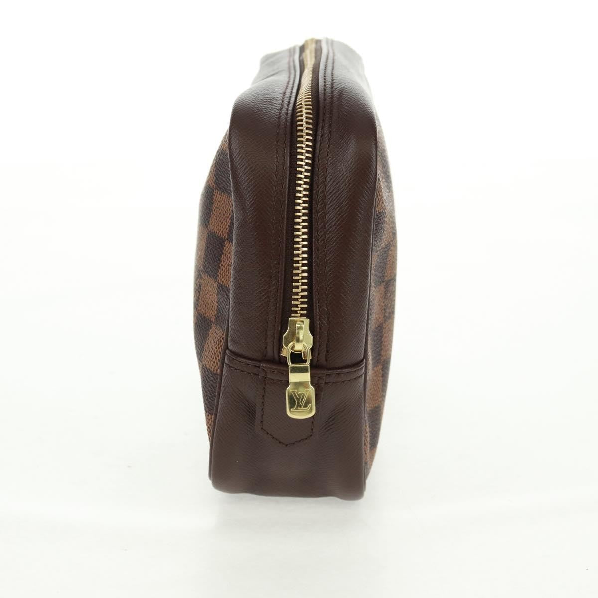 Louis Vuitton Trousse Toilette Damier Canvas Brown Canvas Clutche & Pouche Bag
