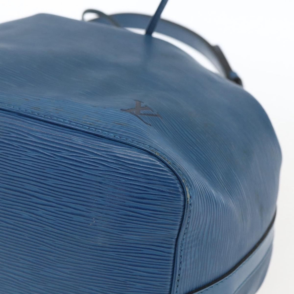 Louis Vuitton Petit Noe Handbag Epi Leather Blue Leather Shoulder Bag