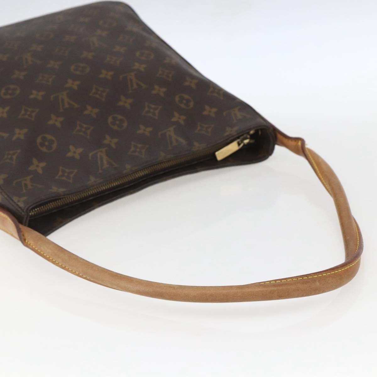 Louis Vuitton Monogram Looping Handbag Monogram Canvas Brown Canvas Shoulder Bag
