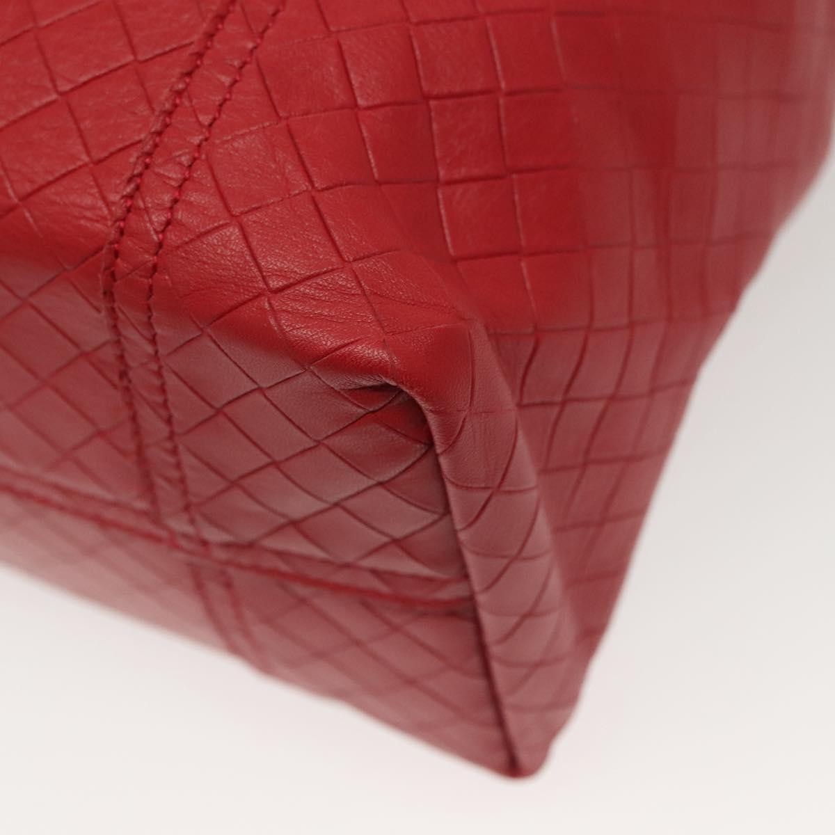 Bottega Veneta Intrecciomirage Tote Leather Red Leather Tote Bag Bag