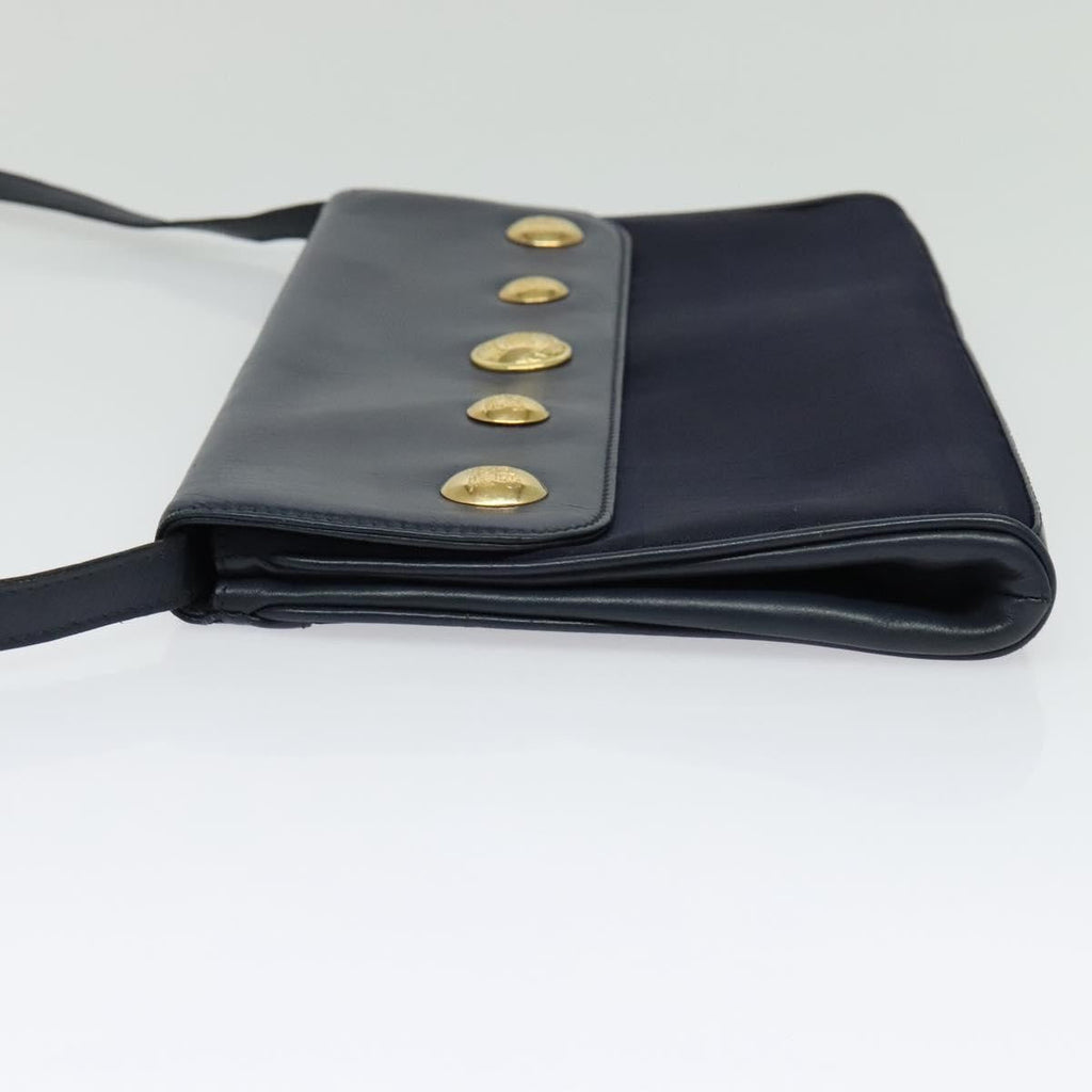 Burberry Flap Shoulder Bag Canvas Navy Canvas Shoulder Bag
