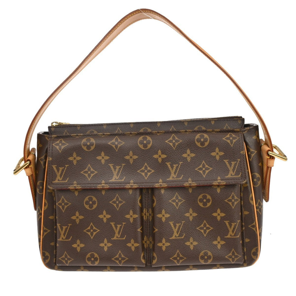 Louis Vuitton Viva Cite Handbag Monogram Canvas Brown Canvas Shoulder Bag