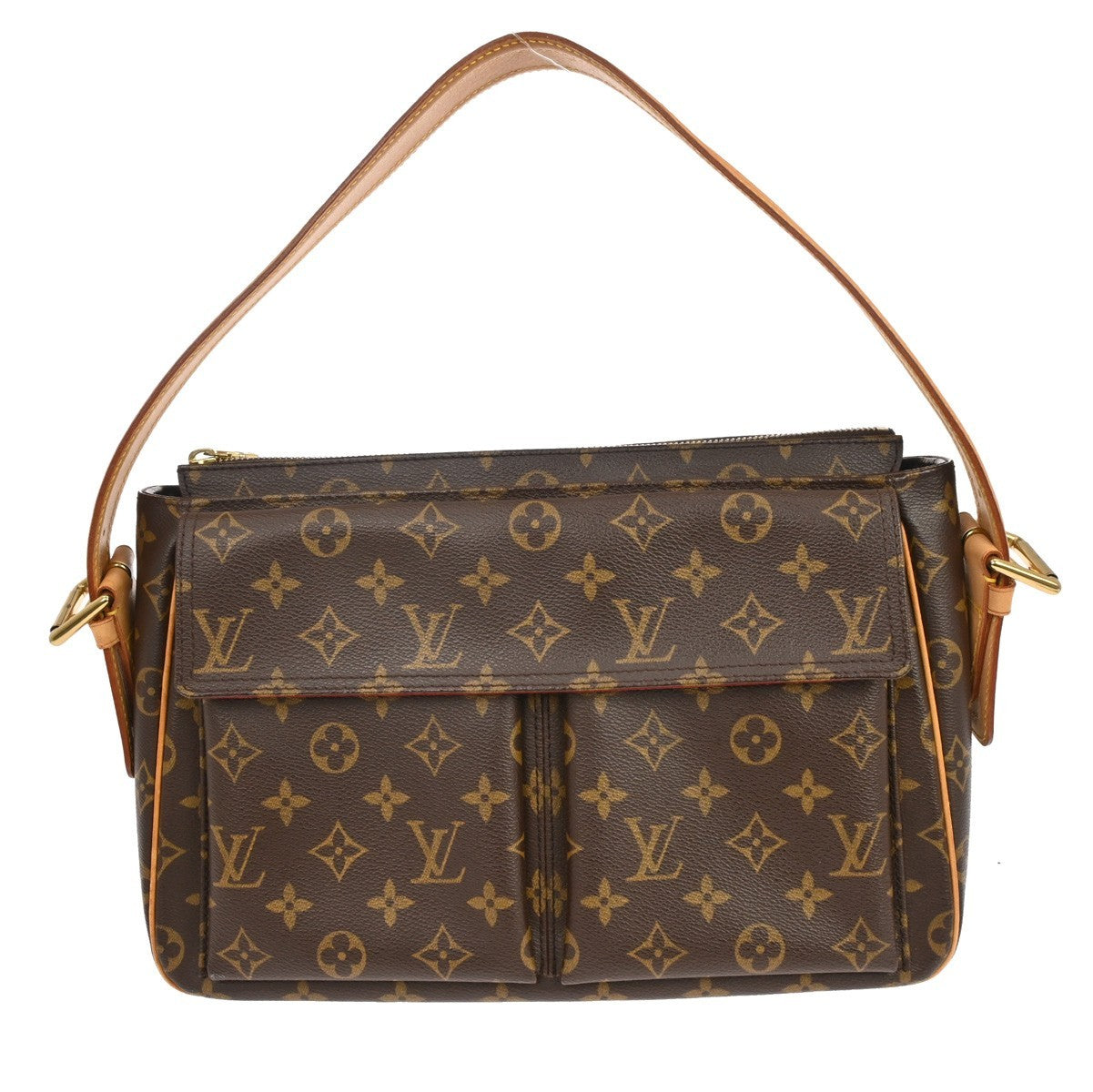 Louis Vuitton Viva Cite Handbag Monogram Canvas Brown Canvas Shoulder Bag